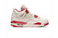 Air Jordan 4 Cream & Red Sneakers