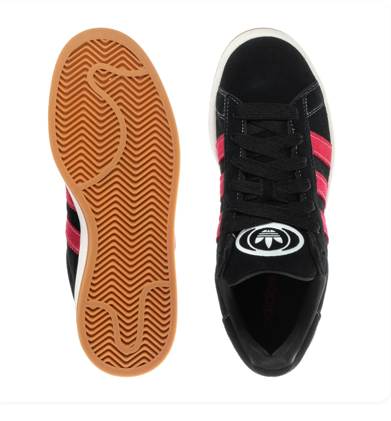 Adidas Campus Black & Pink Gum-Sole Sneakers