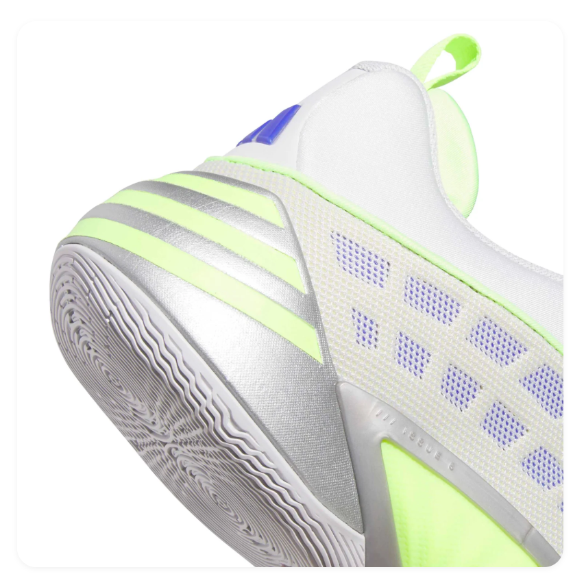 Adidas Grey & Neon Lime Sneakers with Purple Accents