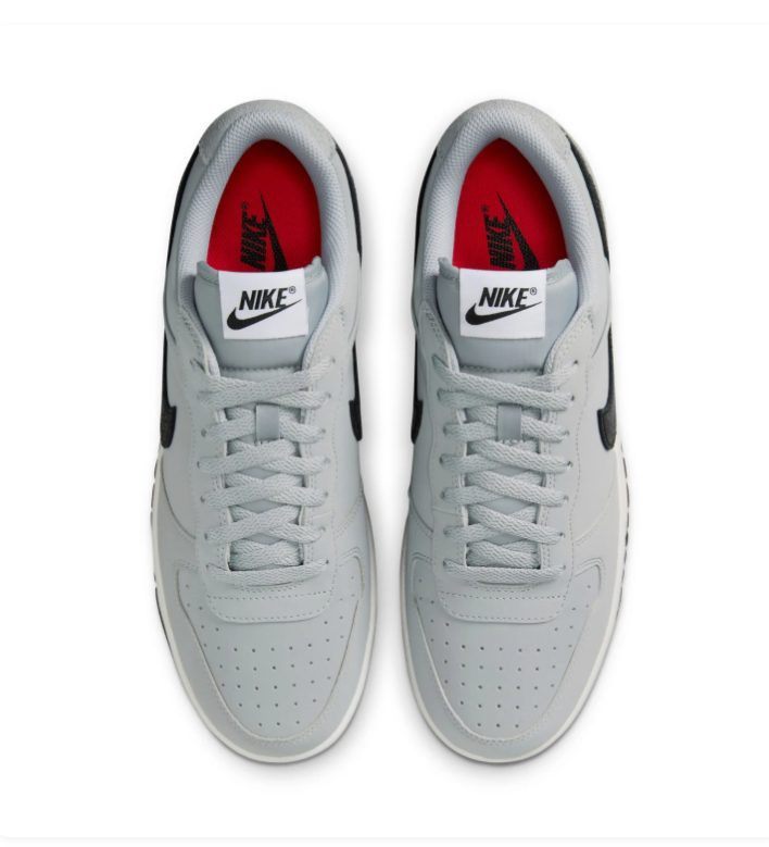 Nike Grey & Black Low-Top Sneakers with Oversized Heel Branding
