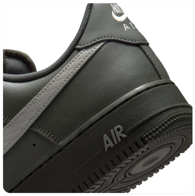 Nike Air Force 1 Dark Olive & Grey Low-Top Sneakers