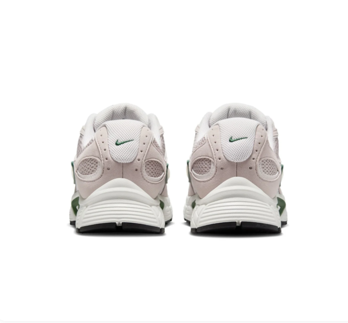 Nike Beige Mesh Sneakers with Dark Green Accents