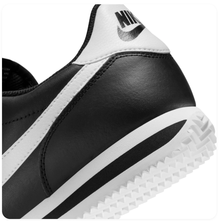 Nike Cortez Black & White Low-Top Sneakers