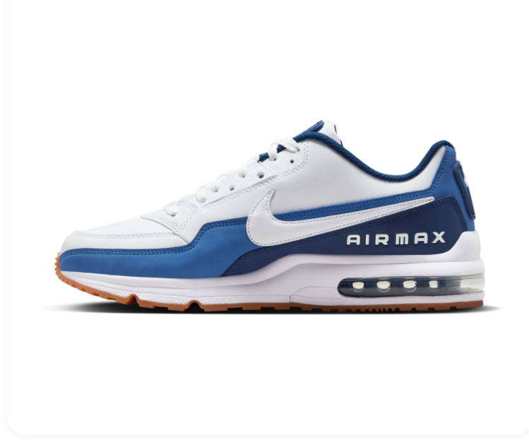 Nike Air Max White & Blue Sneakers with Gum Outsole