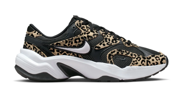 Nike Black & Leopard-Print Chunky Sneakers with White Sole