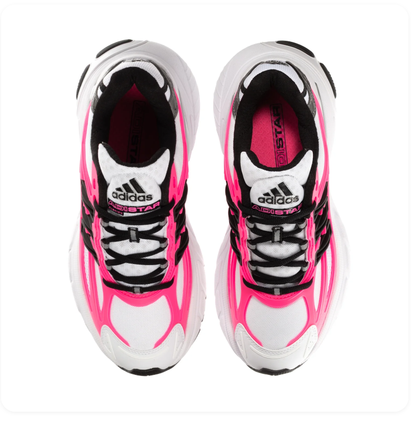 Adidas Adistar White & Hot Pink Chunky Sneakers