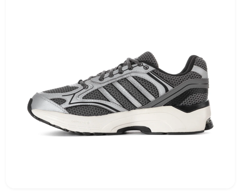 Adidas Grey & Metallic Silver Mesh Sneakers