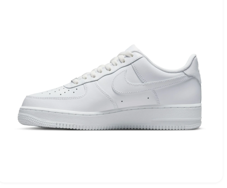 Nike Air Force 1 All-White Low-Top Sneakers
