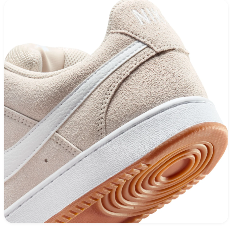 Nike Cream & White Low-Top Gum-Sole Sneakers
