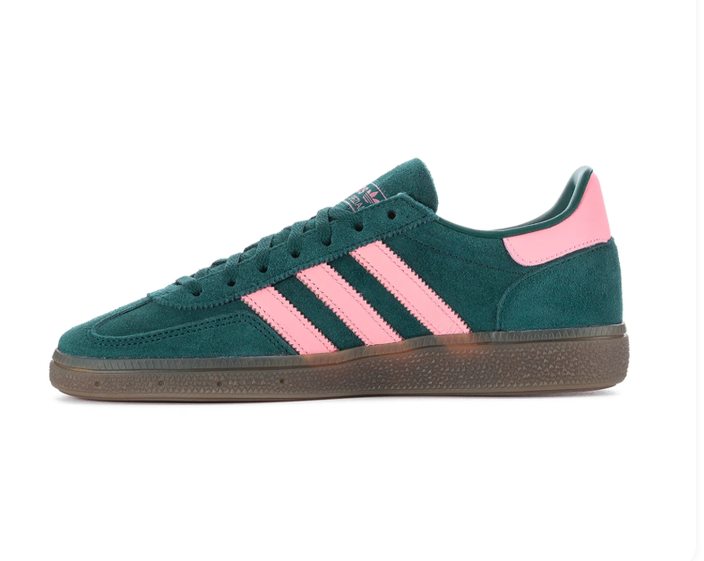 Adidas Handball Spezial Dark Green & Pink Gum-Sole Sneakers