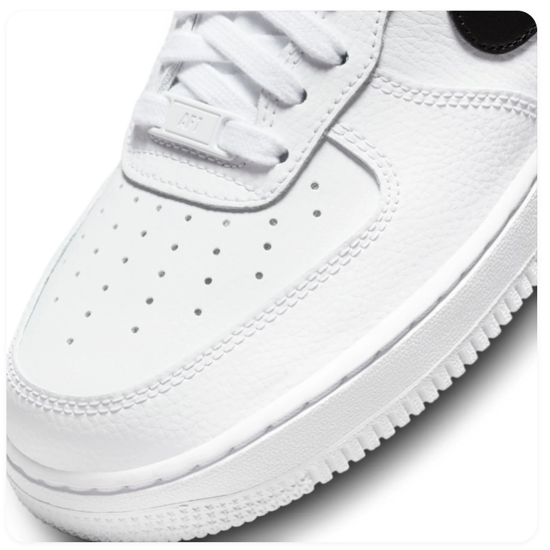 Nike Air Force 1 White & Black Low-Top Sneakers