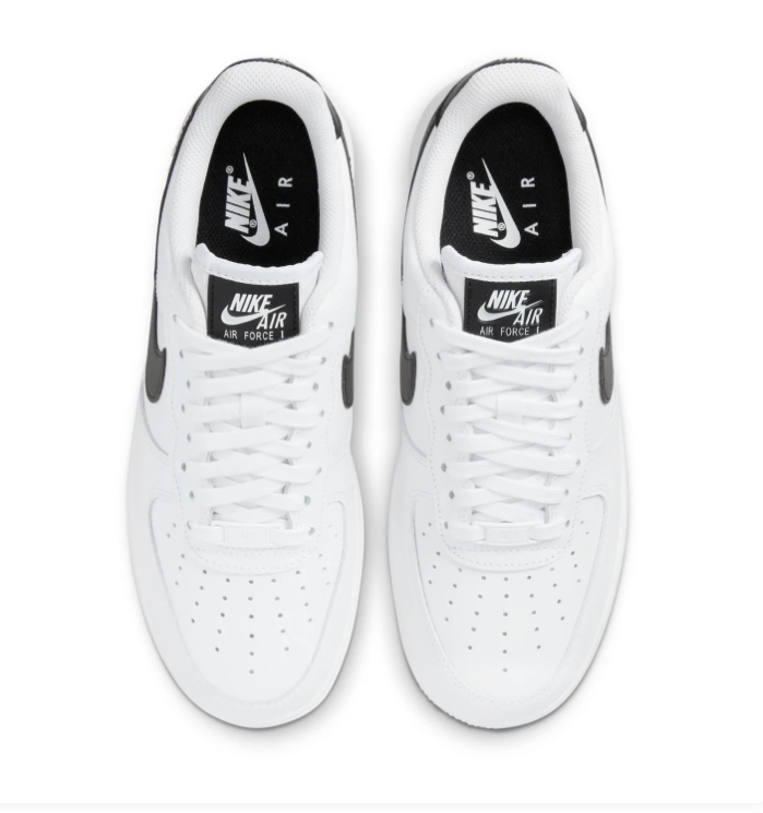 Nike Air Force 1 White & Black Low-Top Sneakers