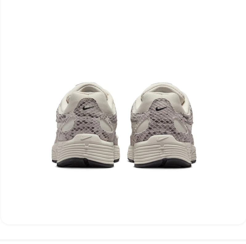 Nike P-6000 Cream & Grey Snakeskin-Print Sneakers