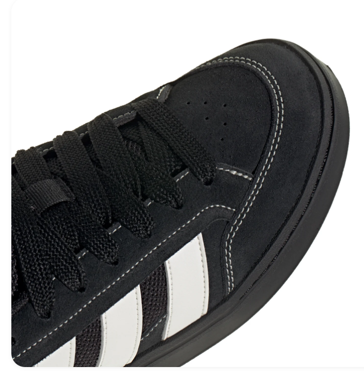 Adidas Black & White Low-Top Sneakers with Contrast Stitching