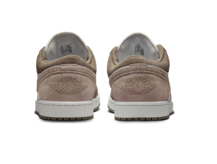 Air Jordan 1 Low Taupe & White Sneakers