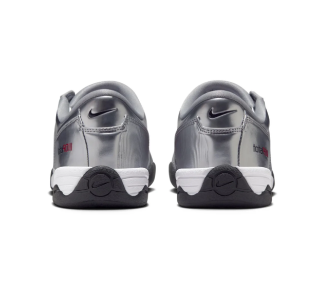 Nike Total 90 III Metallic Silver Sneakers with Red Accents