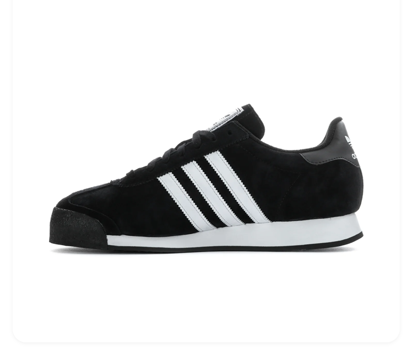 Adidas Samoa Black & White Low-Top Sneakers
