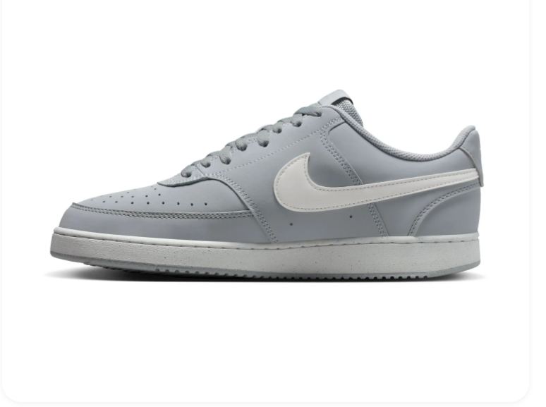 Nike Court Vision Grey & White Low-Top Sneakers