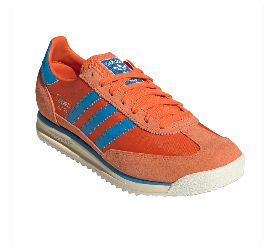 Adidas SL 72 Orange & Blue Sneakers with Cream Sole