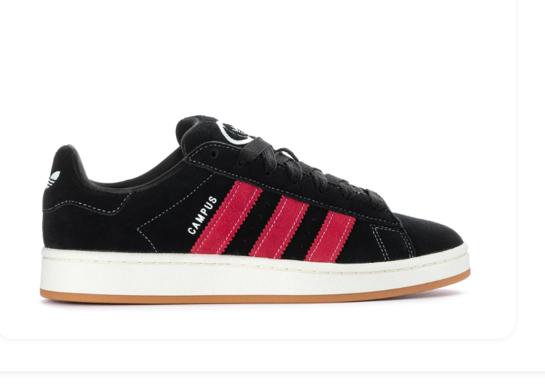 Adidas Campus Black & Pink Gum-Sole Sneakers