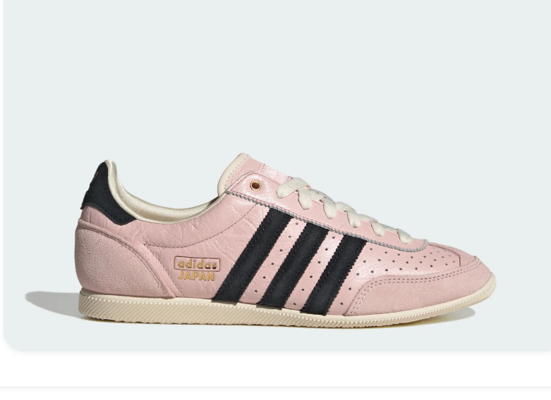 Adidas Light Pink & Black Low-Top Sneakers with Cream Sole
