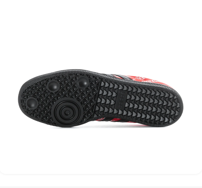 Adidas Red & Black Low-Top Sneakers with Coca-Cola Graphics