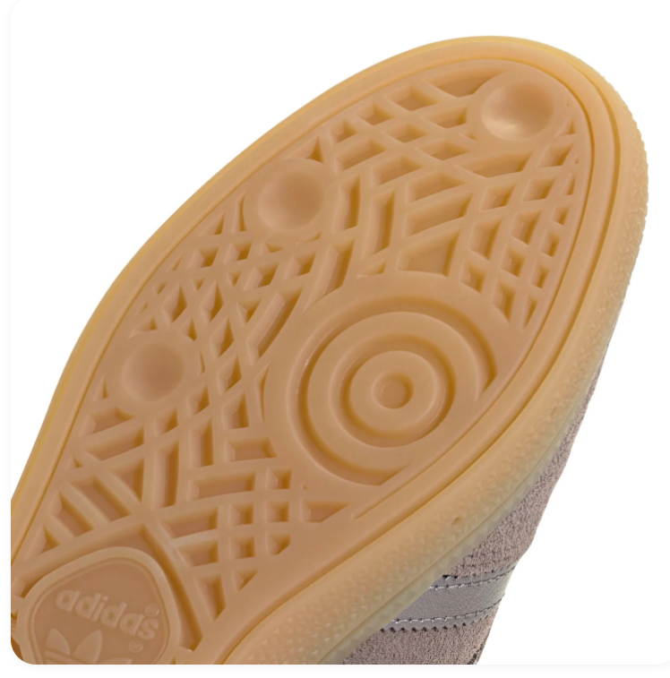 Adidas Handball Spezial Taupe & Metallic Lilac Gum-Sole Sneakers