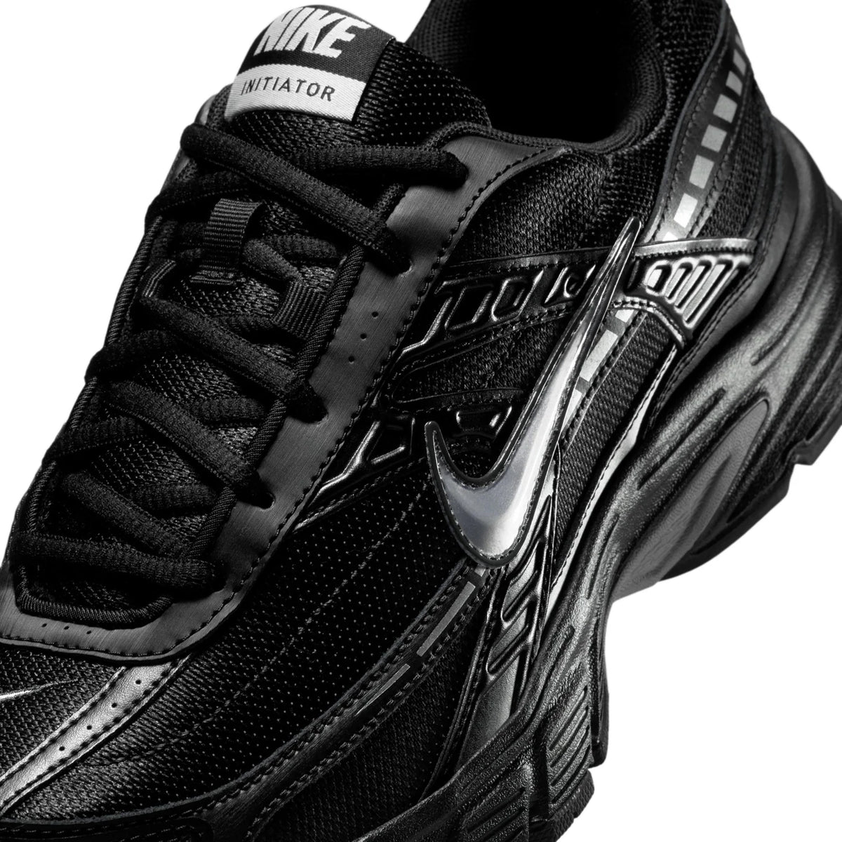 Nike Initiator Black & Metallic Silver Mesh Sneakers