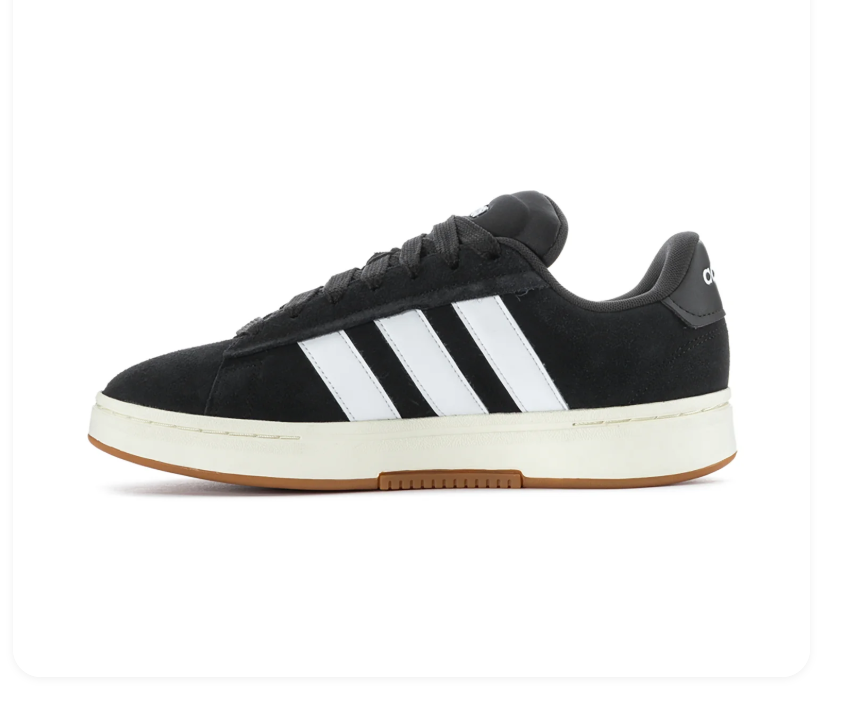 Adidas Black & White Low-Top Gum-Sole Sneakers