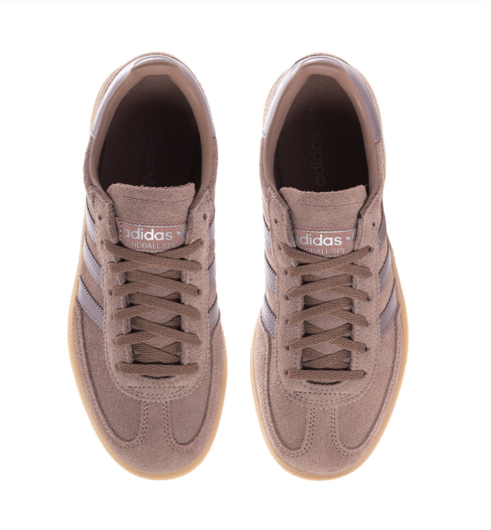 Adidas Handball Spezial Taupe & Metallic Lilac Gum-Sole Sneakers