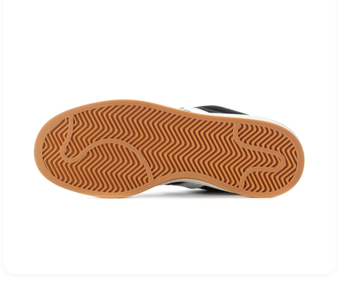 Adidas Campus Black & White Gum-Sole Sneakers