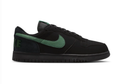 Nike Black & Green Low-Top Sneakers with Tonal Black Sole