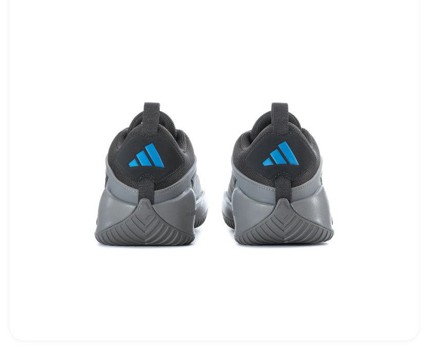Adidas Black & Grey Low-Top Sneakers with Blue Accents