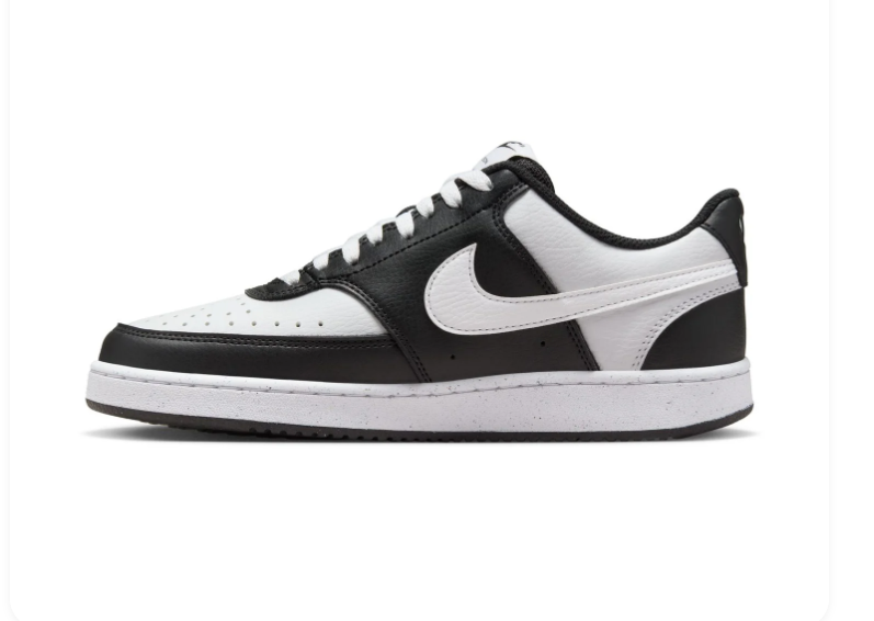 Nike Court Vision Black & White Low-Top Sneakers
