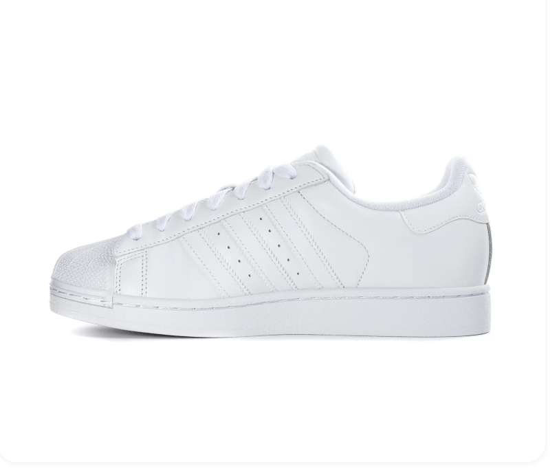 Adidas Superstar All-White Shell-Toe Sneakers