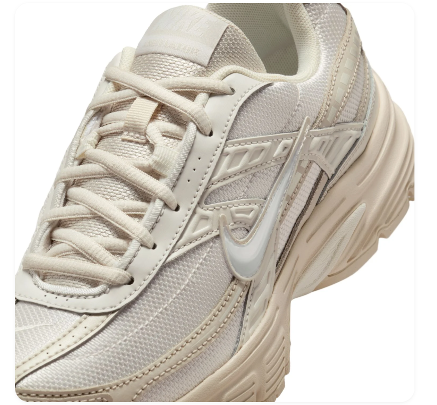 Nike Cream & Beige Mesh Sneakers with Chunky Sole