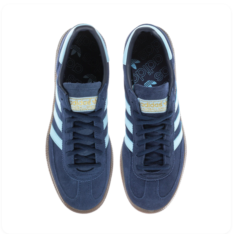Adidas Handball Spezial Navy & Light Blue Sneakers with Brown Sole