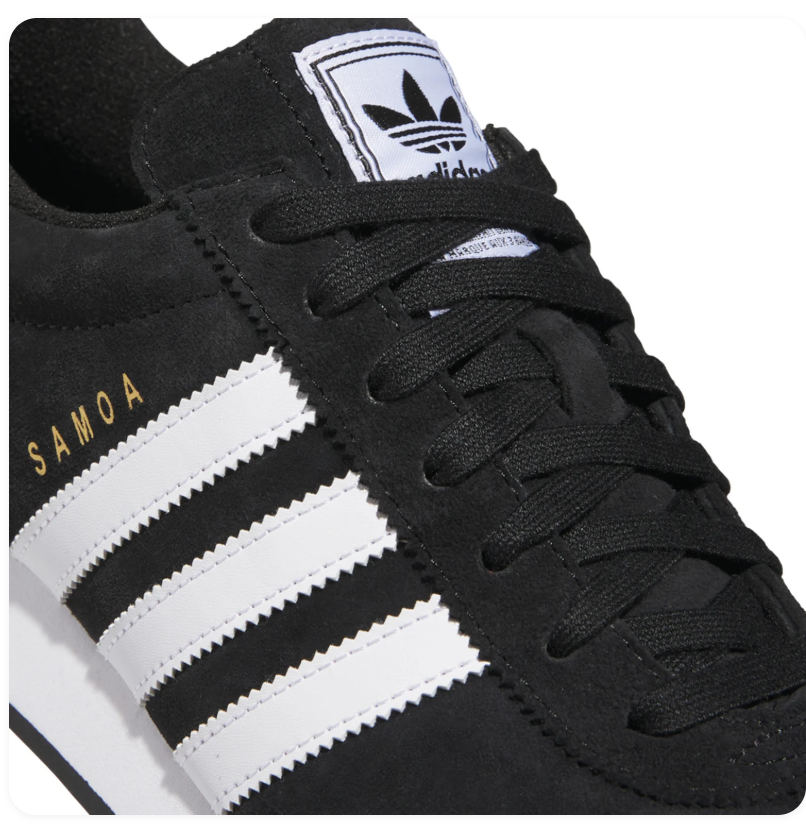 Adidas Samoa Black & White Low-Top Sneakers