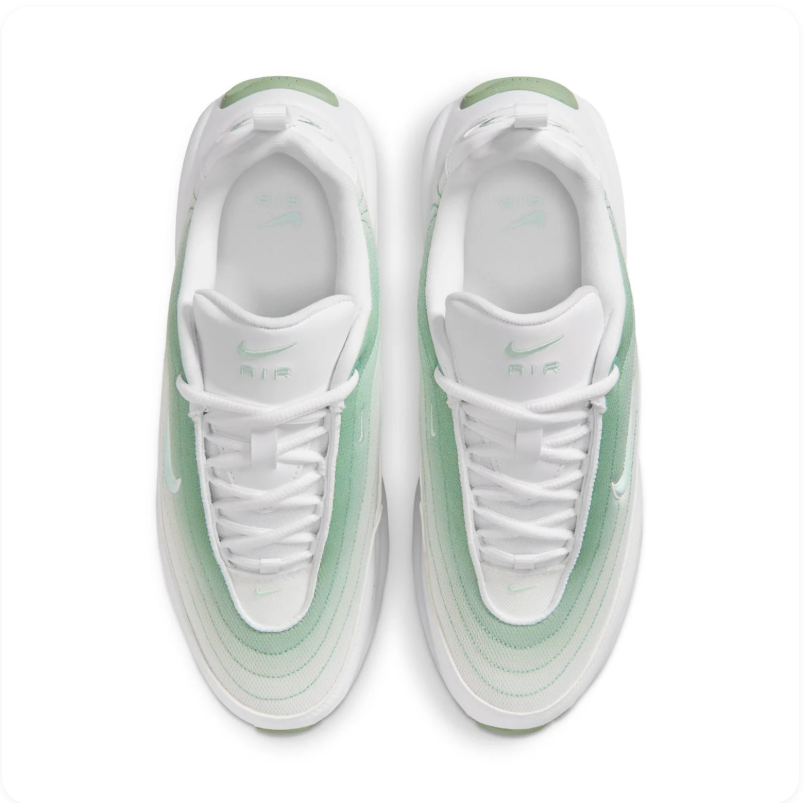 Nike Air Max White & Mint Green Chunky Sneakers