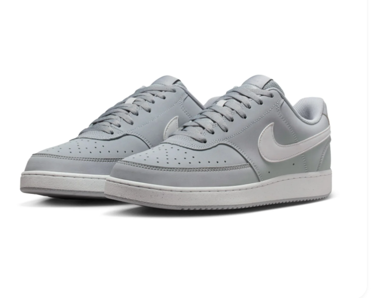 Nike Court Vision Grey & White Low-Top Sneakers