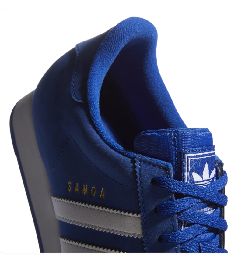 Adidas Samoa Royal Blue & White Low-Top Sneakers