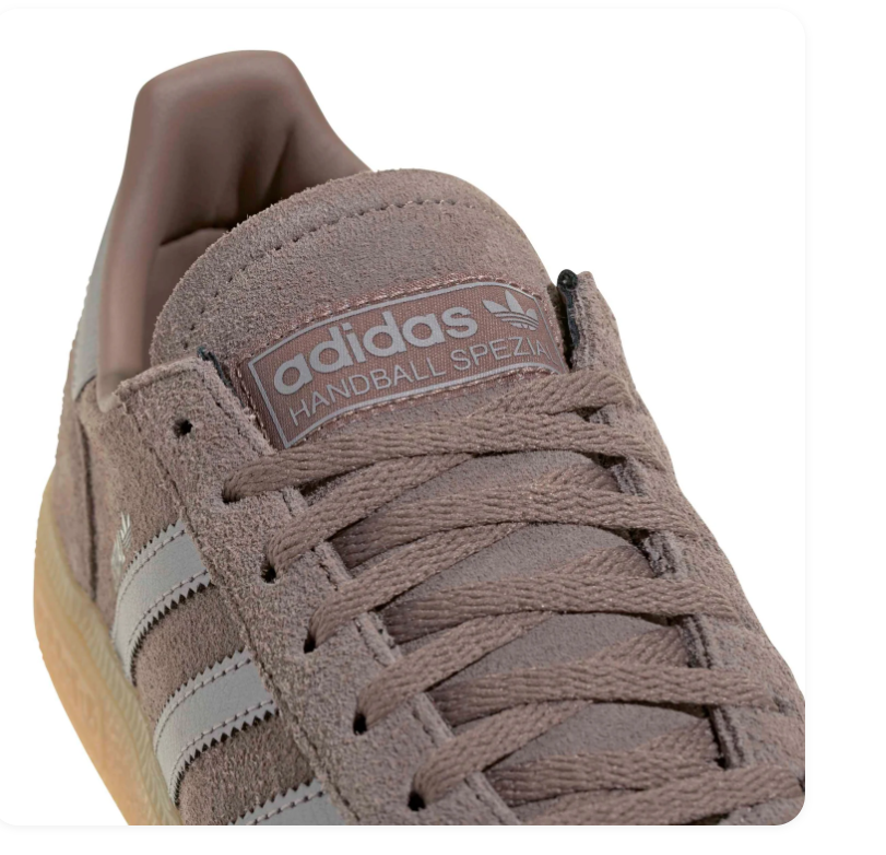 Adidas Handball Spezial Taupe & Metallic Lilac Gum-Sole Sneakers