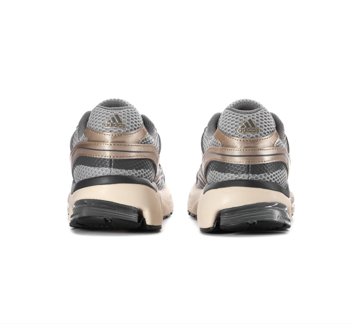 Adidas Grey Mesh & Metallic Champagne Chunky Sneakers