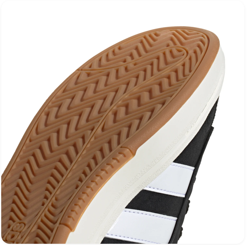 Adidas Black & White Low-Top Gum-Sole Sneakers