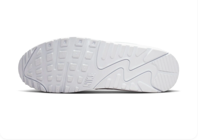 Nike Air Max 90 White Sneakers with Black Swoosh