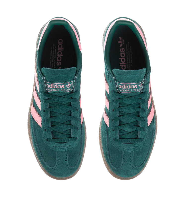 Adidas Handball Spezial Dark Green & Pink Gum-Sole Sneakers