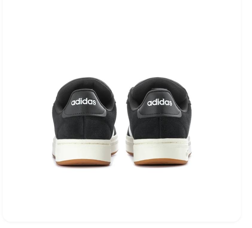 Adidas Black & White Low-Top Gum-Sole Sneakers