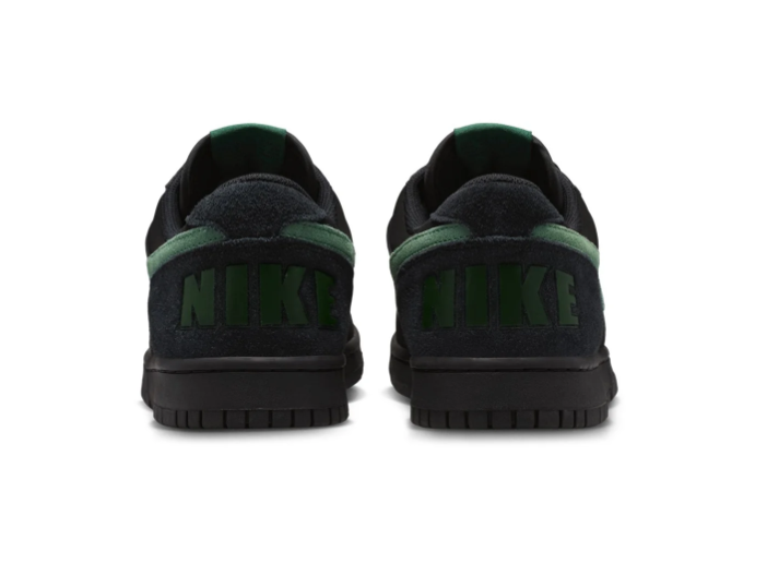 Nike Black & Green Low-Top Sneakers with Tonal Black Sole