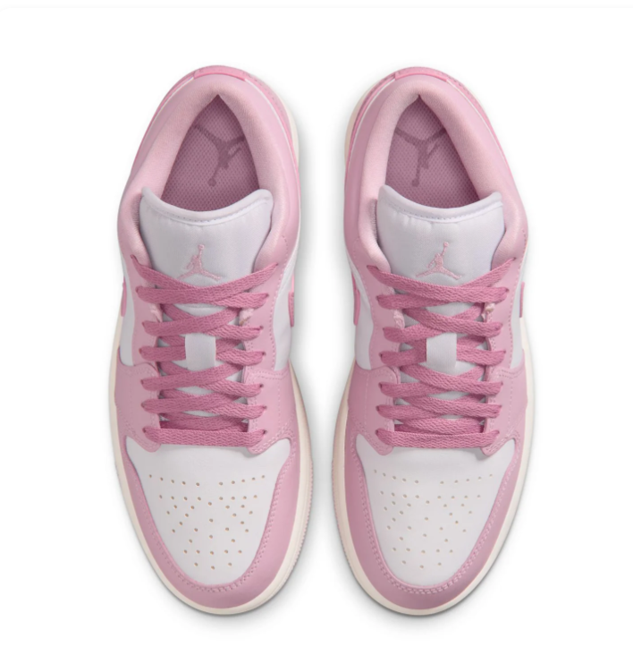 Air Jordan 1 Low Pink & White Sneakers