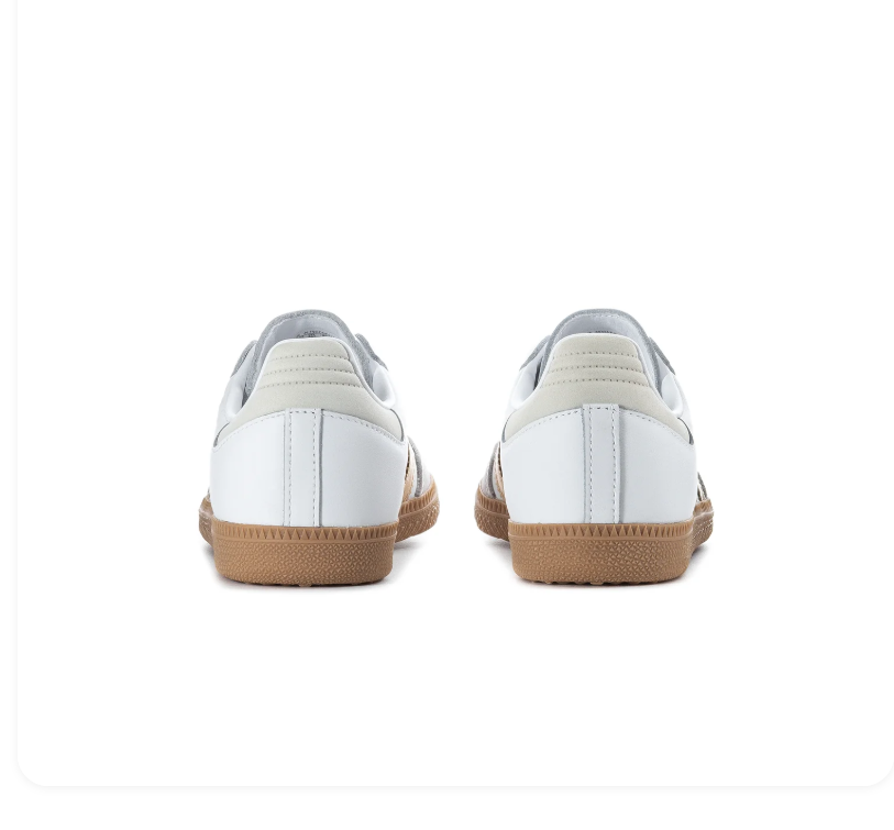 Adidas Samba White & Metallic Gold Gum-Sole Sneakers